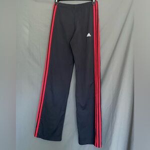 Adidas track style pants - black & red